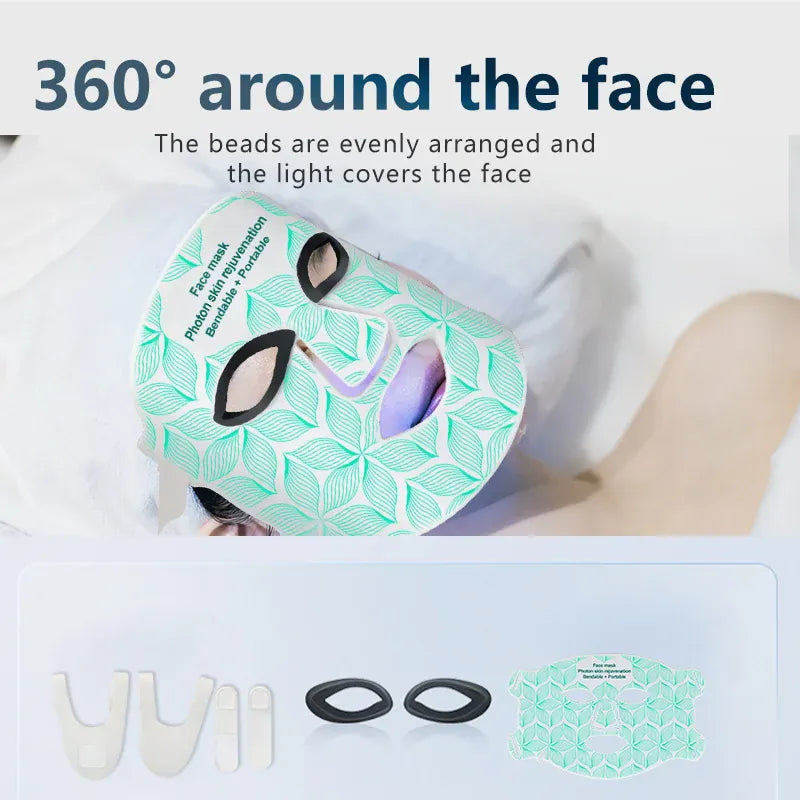 7+1 Colors LED Face Mask | 850nm Red Light Therapy | Anti-Aging Skin Care — Wahooly 7+1 Colors LED Face Mask & Neck | 850nm Near-Infrared Red Light Therapy | Anti-Aging Skin Care Device