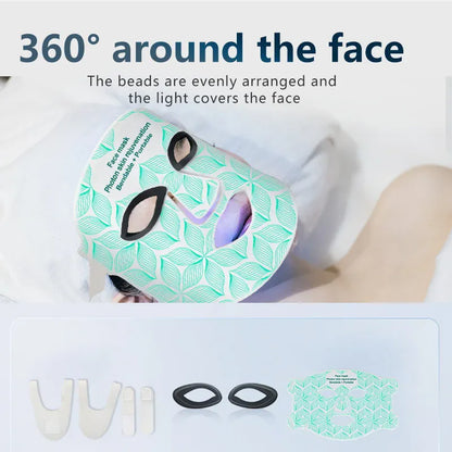 7+1 Colors LED Face Mask | 850nm Red Light Therapy | Anti-Aging Skin Care — Wahooly 7+1 Colors LED Face Mask & Neck | 850nm Near-Infrared Red Light Therapy | Anti-Aging Skin Care Device