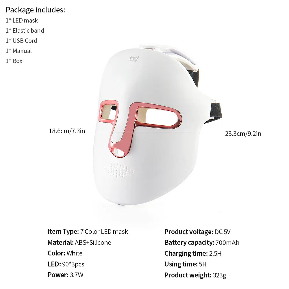 7 Colors LED Face Beauty Machine Red Light Therapy 7 Colors LED Face Beauty Machine Red Light Therapy