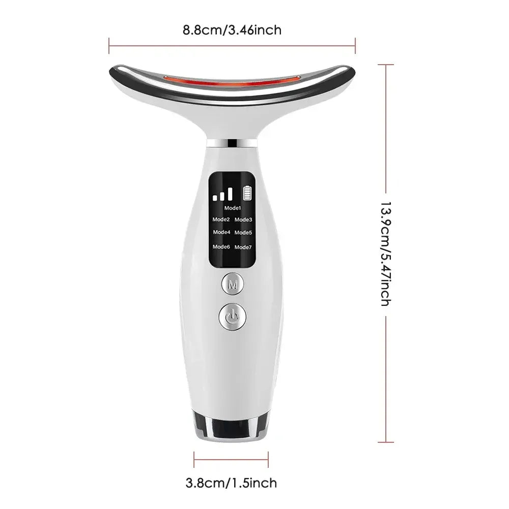 7 Colors LED Lights Face Neck Beauty Device Vibration Massage 7 Colors LED Lights Face Neck Beauty Device Vibration Massage
