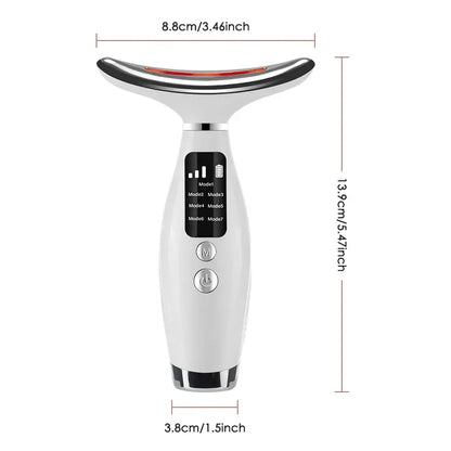 7 Colors LED Lights Face Neck Beauty Device Vibration Massage 7 Colors LED Lights Face Neck Beauty Device Vibration Massage