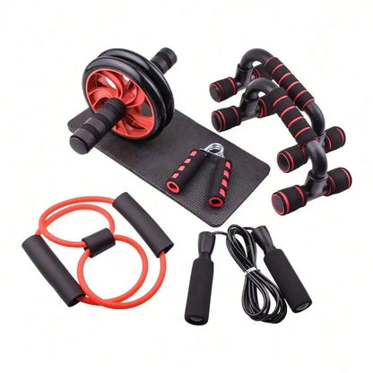 7-Piece Home Workout Set with Ab Roller & Push-Up Bars 7-Piece Home Workout Set with Ab Roller & Push-Up Bars