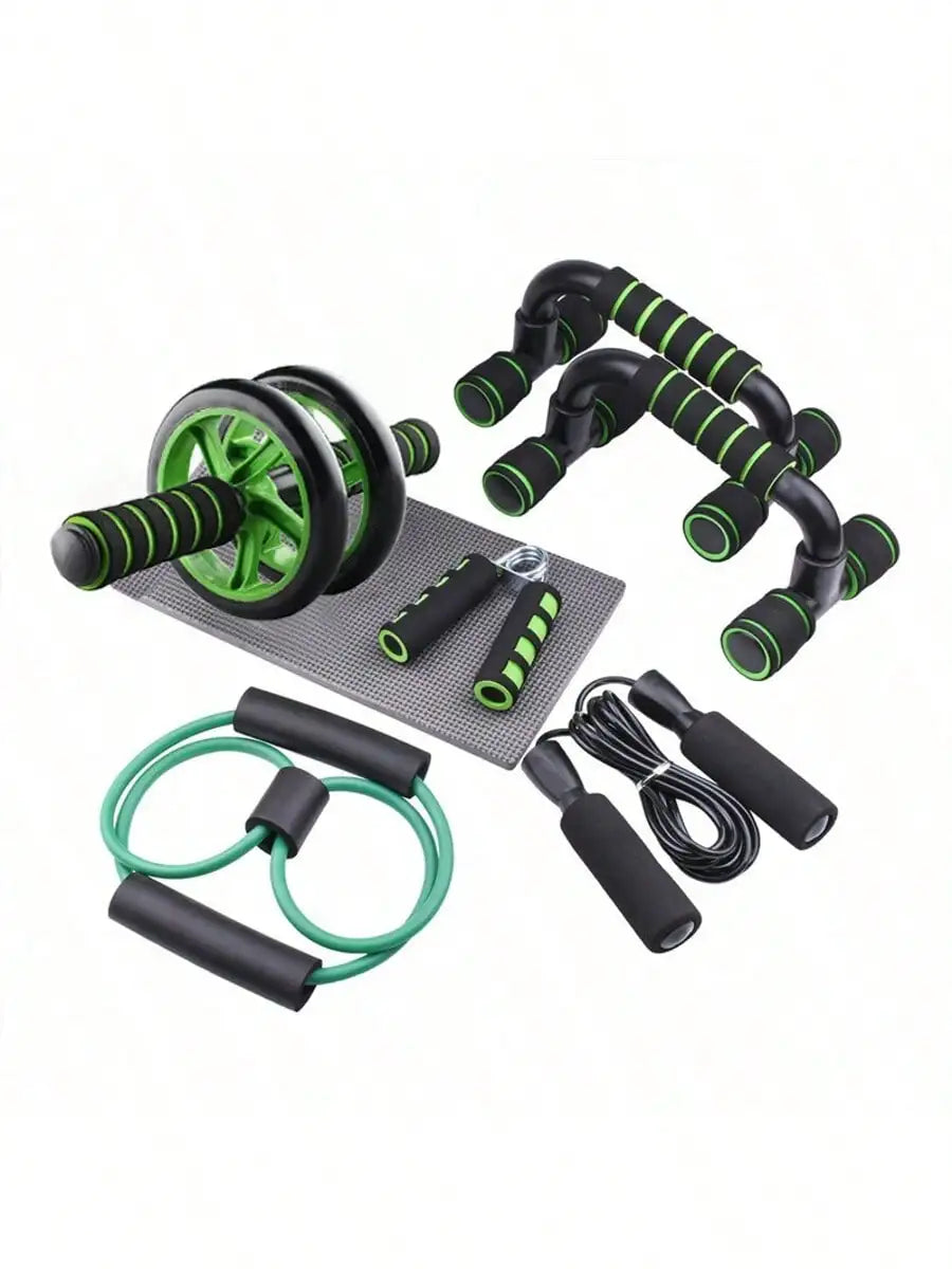 7-Piece Home Workout Set with Ab Roller & Push-Up Bars 7-Piece Home Workout Set with Ab Roller & Push-Up Bars