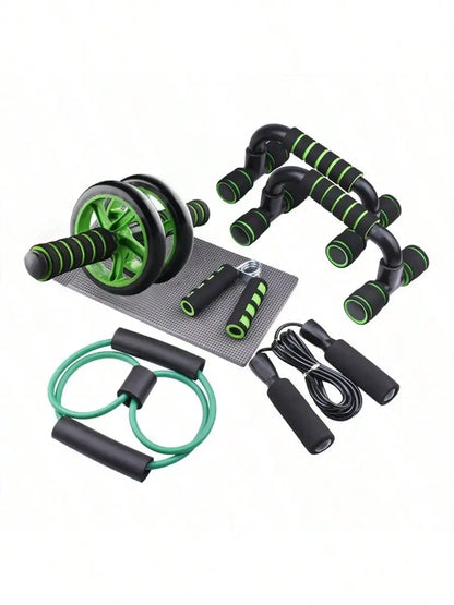 7-Piece Home Workout Set with Ab Roller & Push-Up Bars 7-Piece Home Workout Set with Ab Roller & Push-Up Bars