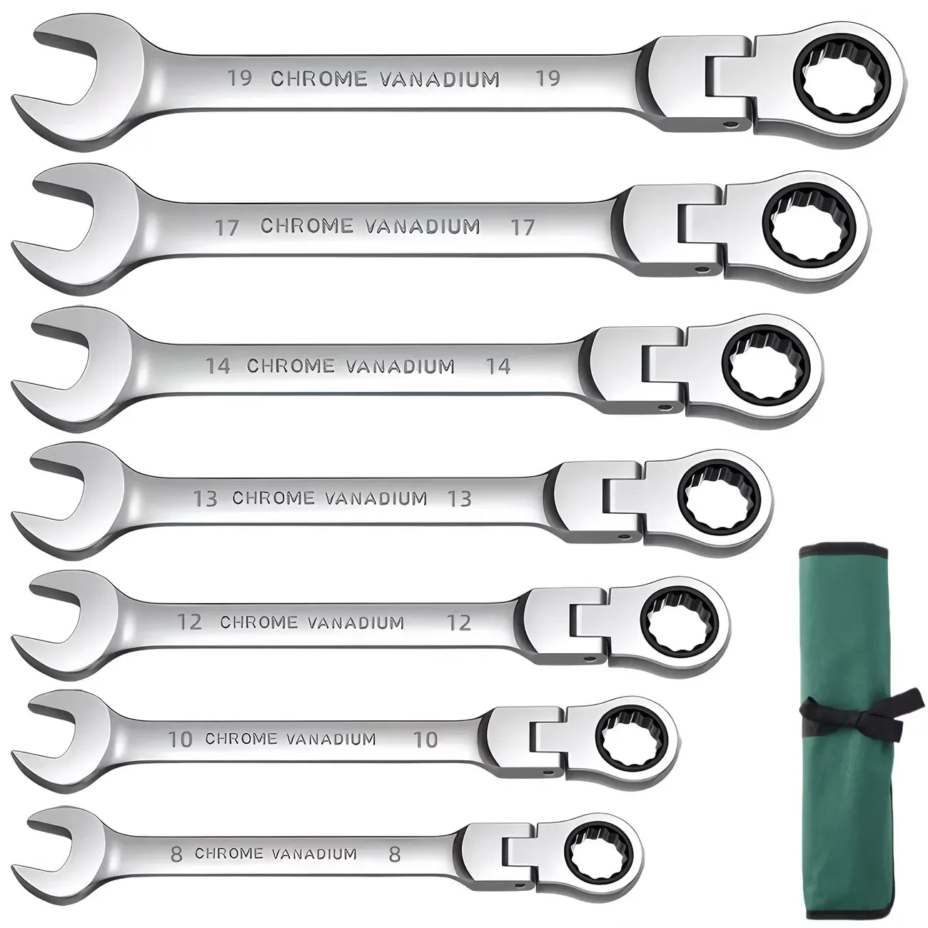 72-Tooth Ratchet Wrench Set | 8-Piece Metric 8–19mm | Double-End | Garage, Home & DIY 72-Tooth Ratchet Wrench Set — 8-Piece Metric 8–19mm | Double-End Design for Garage, Home & DIY