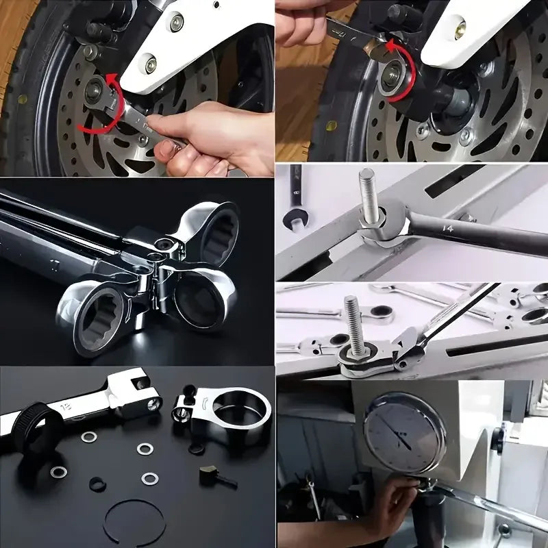 72-Tooth Ratchet Wrench Set | 8-Piece Metric 8–19mm | Double-End | Garage, Home & DIY 72-Tooth Ratchet Wrench Set — 8-Piece Metric 8–19mm | Double-End Design for Garage, Home & DIY
