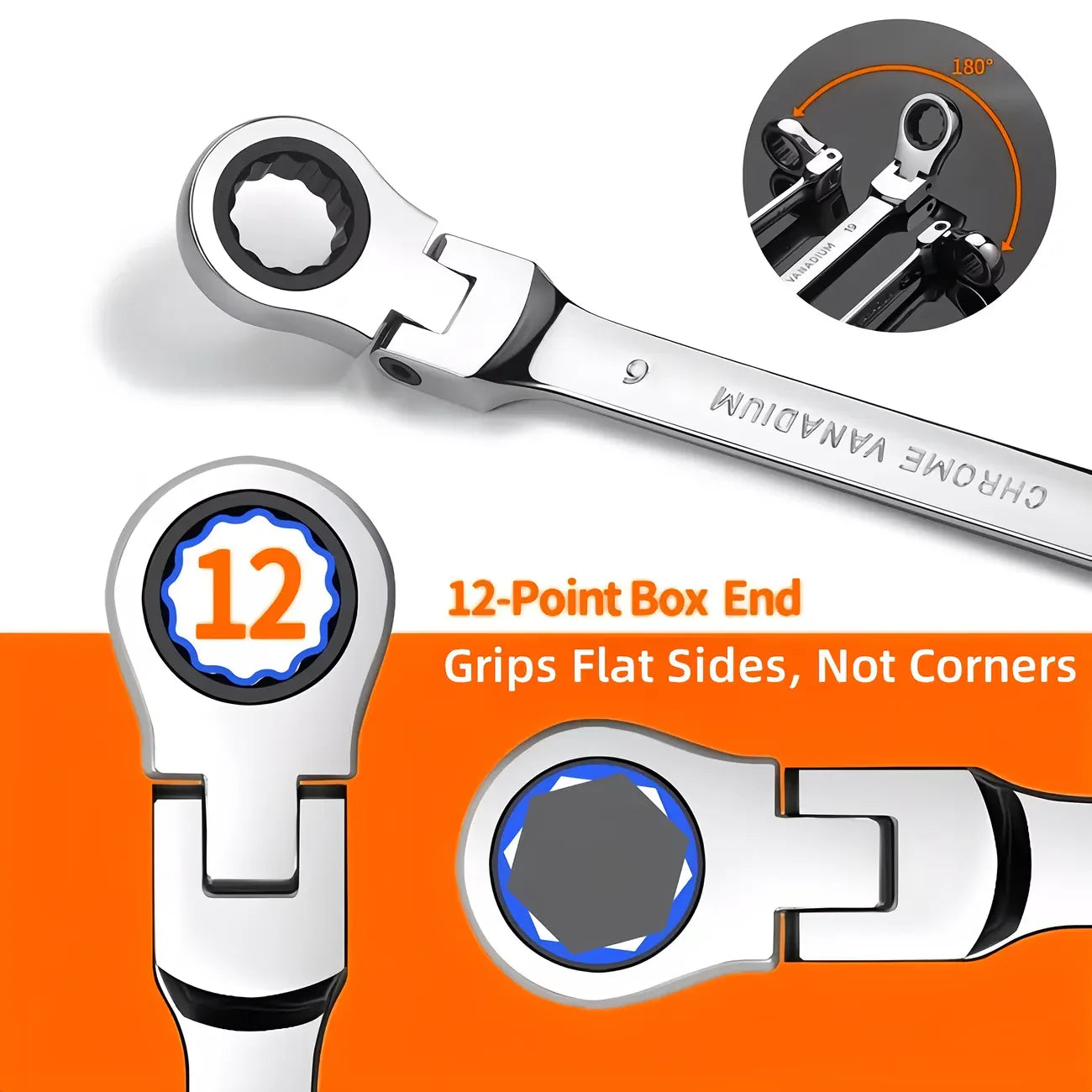 72-Tooth Ratchet Wrench Set | 8-Piece Metric 8–19mm | Double-End | Garage, Home & DIY 72-Tooth Ratchet Wrench Set — 8-Piece Metric 8–19mm | Double-End Design for Garage, Home & DIY