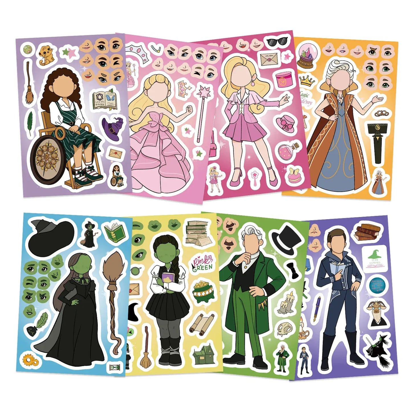 8/16/24Pcs Wicked Witch Collage DIY Puzzle Sticker Games Make A Face Funny Assemble Jigsaw Stickers Kids Educational Toys 8/16/24Pcs Wicked Witch Collage DIY Puzzle Sticker Games Make A Face Funny Assemble Jigsaw Stickers Kids Educational Toys