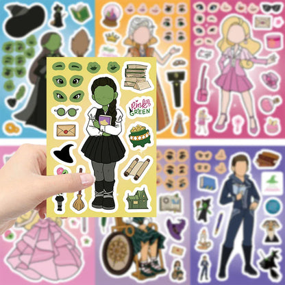 8/16/24Pcs Wicked Witch Collage DIY Puzzle Sticker Games Make A Face Funny Assemble Jigsaw Stickers Kids Educational Toys 8/16/24Pcs Wicked Witch Collage DIY Puzzle Sticker Games Make A Face Funny Assemble Jigsaw Stickers Kids Educational Toys
