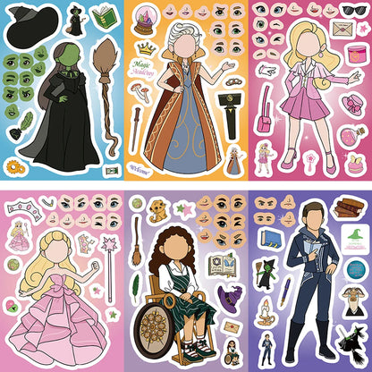 8/16/24Pcs Wicked Witch Collage DIY Puzzle Sticker Games Make A Face Funny Assemble Jigsaw Stickers Kids Educational Toys 8/16/24Pcs Wicked Witch Collage DIY Puzzle Sticker Games Make A Face Funny Assemble Jigsaw Stickers Kids Educational Toys