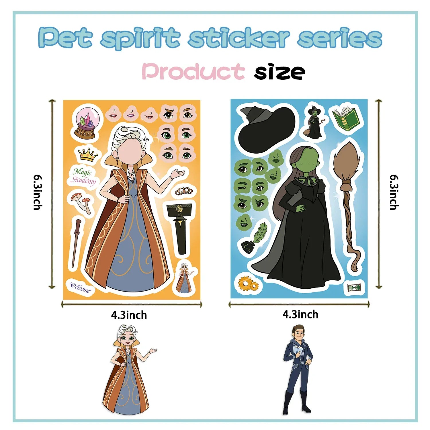 8/16/24Pcs Wicked Witch Collage DIY Puzzle Sticker Games Make A Face Funny Assemble Jigsaw Stickers Kids Educational Toys 8/16/24Pcs Wicked Witch Collage DIY Puzzle Sticker Games Make A Face Funny Assemble Jigsaw Stickers Kids Educational Toys