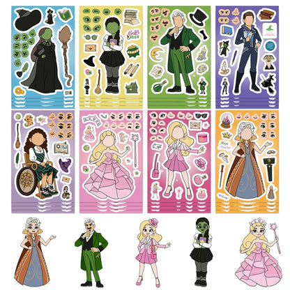 8/16/24Pcs Wicked Witch Collage DIY Puzzle Sticker Games Make A Face Funny Assemble Jigsaw Stickers Kids Educational Toys 8/16/24Pcs Wicked Witch Collage DIY Puzzle Sticker Games Make A Face Funny Assemble Jigsaw Stickers Kids Educational Toys