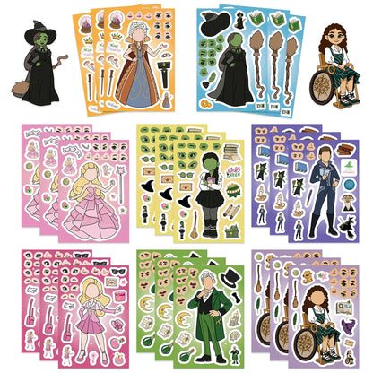 8/16/24Pcs Wicked Witch Collage DIY Puzzle Sticker Games Make A Face Funny Assemble Jigsaw Stickers Kids Educational Toys 8/16/24Pcs Wicked Witch Collage DIY Puzzle Sticker Games Make A Face Funny Assemble Jigsaw Stickers Kids Educational Toys