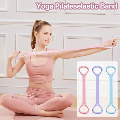 8 Fitness Workout Resistance Band Arm Back Shoulder Exercise Elastic Training Band Yoga Pilates Physical Therapy Equipment 8 Fitness Workout Resistance Band Arm Back Shoulder Exercise Elastic Training Band Yoga Pilates Physical Therapy Equipment