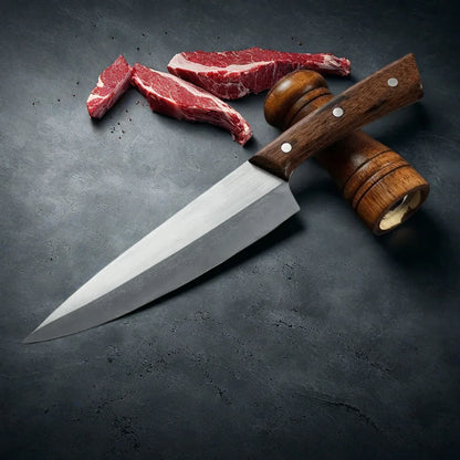 8 Inch Chef Knife Rosewood Handle Stainless Steel Kitchen Knife Butcher Skining Knife Super Fast Sharp Boning Knife 8 Inch Chef Knife Rosewood Handle Stainless Steel Kitchen Knife Butcher Skining Knife Super Fast Sharp Boning Knife
