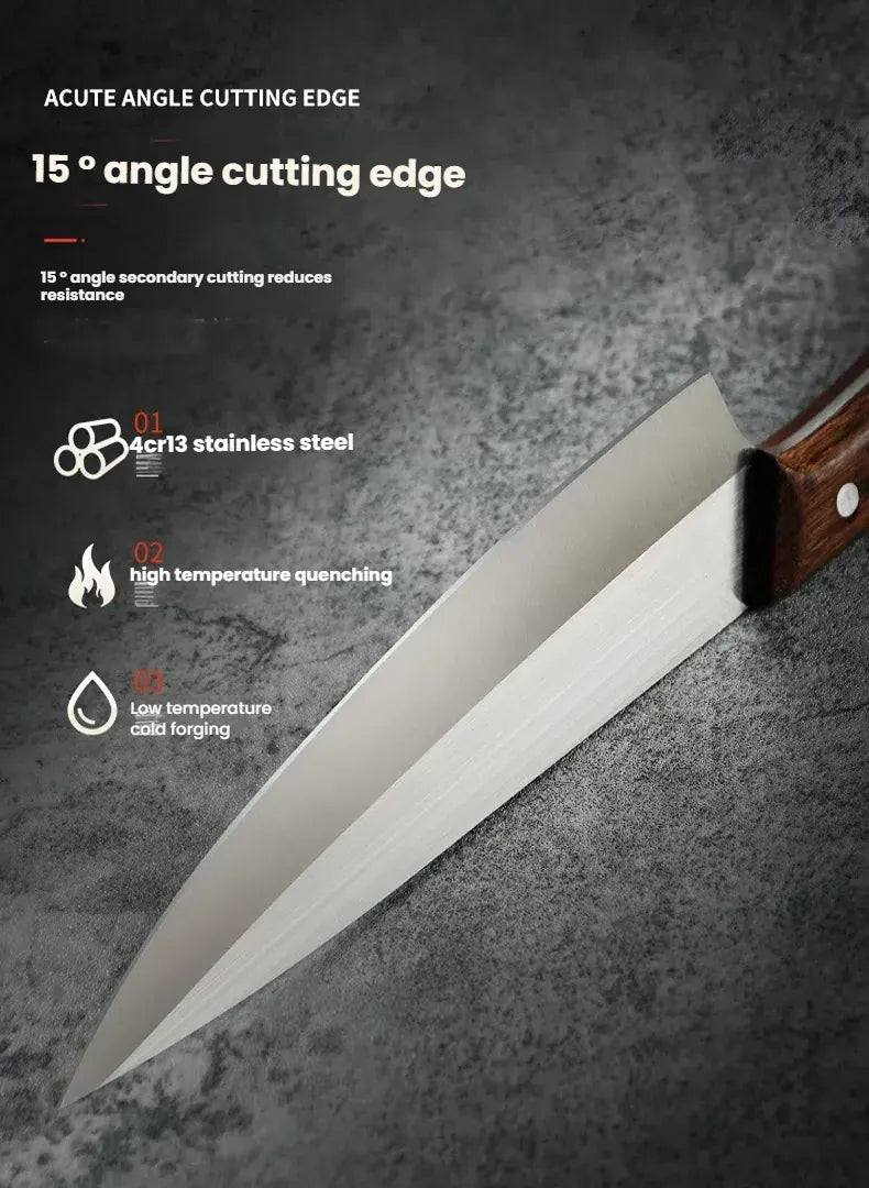 8 Inch Chef Knife Rosewood Handle Stainless Steel Kitchen Knife Butcher Skining Knife Super Fast Sharp Boning Knife 8 Inch Chef Knife Rosewood Handle Stainless Steel Kitchen Knife Butcher Skining Knife Super Fast Sharp Boning Knife