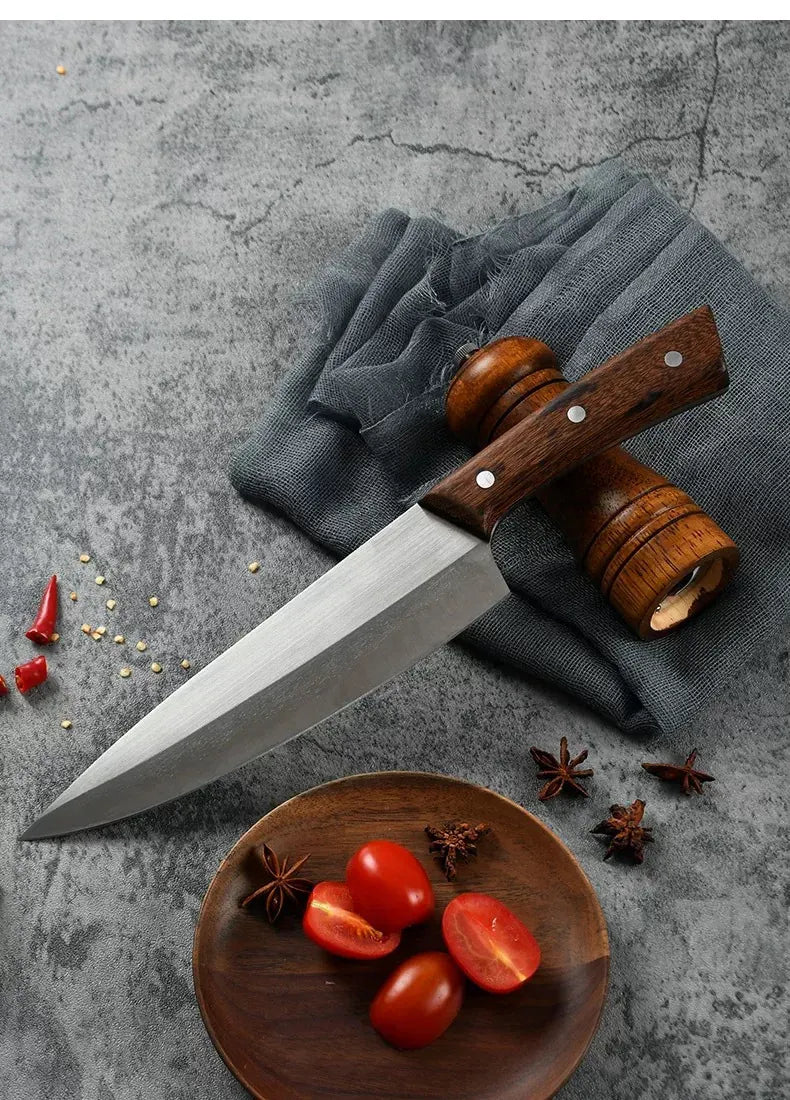 8 Inch Chef Knife Rosewood Handle Stainless Steel Kitchen Knife Butcher Skining Knife Super Fast Sharp Boning Knife 8 Inch Chef Knife Rosewood Handle Stainless Steel Kitchen Knife Butcher Skining Knife Super Fast Sharp Boning Knife