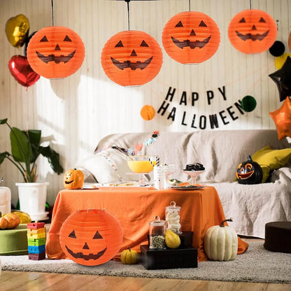 8 Inches Halloween Pumpkin Paper Lantern Festival Jack O Lantern Halloween Hanging Bat Spider Decoration for Home Graden 8 Inches Halloween Pumpkin Paper Lantern Festival Jack O Lantern Halloween Hanging Bat Spider Decoration for Home Graden