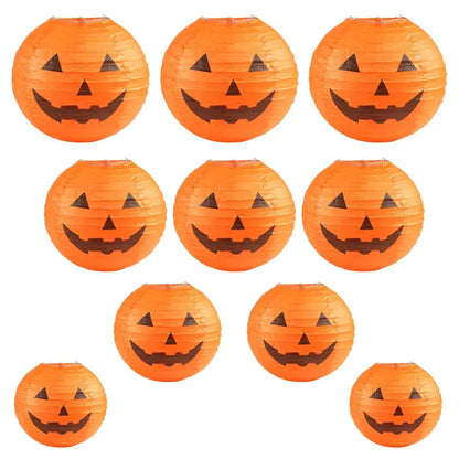 8 Inches Halloween Pumpkin Paper Lantern Festival Jack O Lantern Halloween Hanging Bat Spider Decoration for Home Graden 8 Inches Halloween Pumpkin Paper Lantern Festival Jack O Lantern Halloween Hanging Bat Spider Decoration for Home Graden