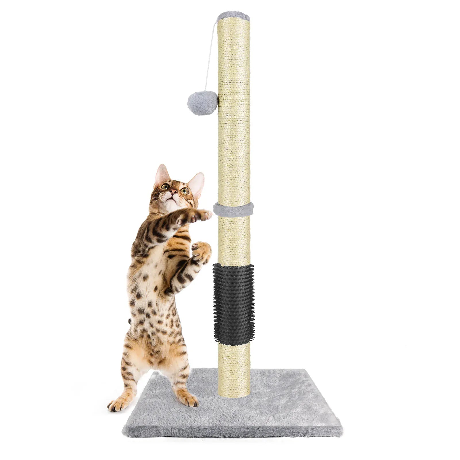 80cm Cat Tree Tower with Sisal Post, Tunnel & Dangling Toy | Wahooly 80cm Cat Tree Tower with Sisal Scratching Post, Tunnel & Dangling Ball Toy