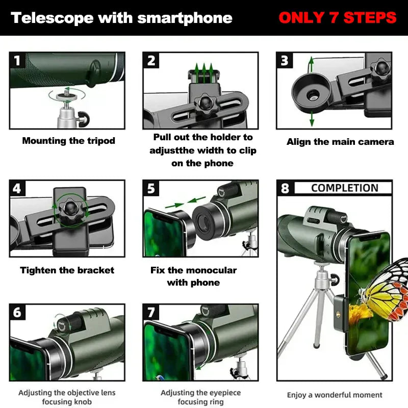 80x100 Portable Zoom HD 5000M Telescope 80x100 Portable Zoom HD 5000M Telescope