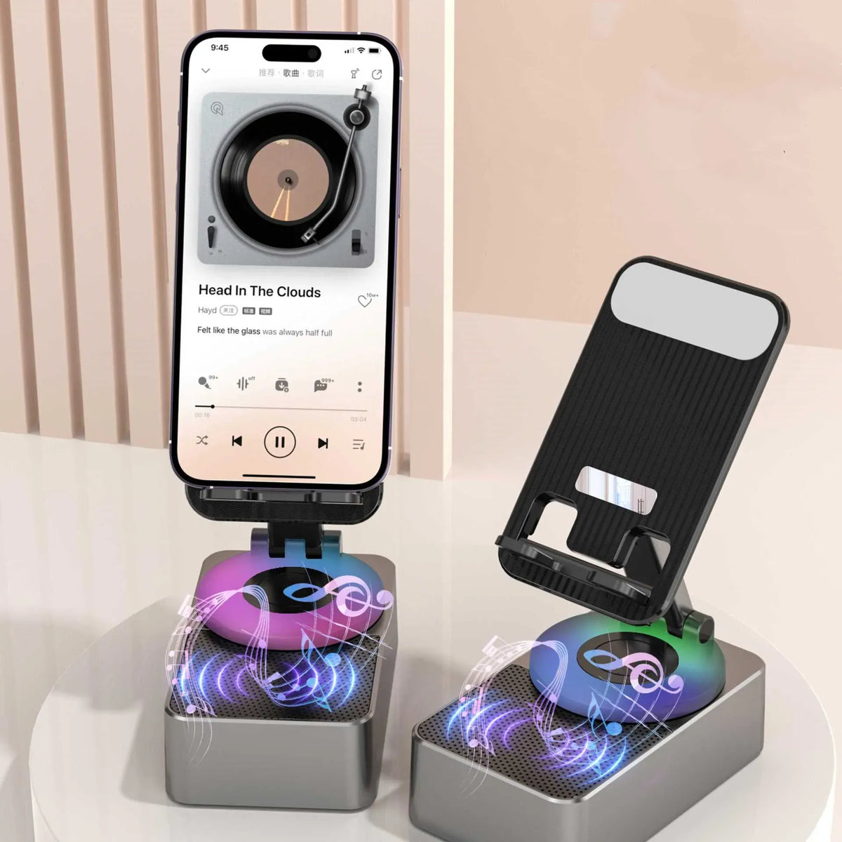 Mobile Phone Bracket Audio Two-in-one Rotating Foldable
