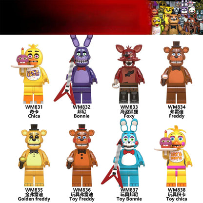 8Pcs FNAF Action Figure Toys Five Nights At Freddy's Ornaments  Assembled Toy DIY Model Game Peripheral Childrens Birthday Gifts 8Pcs FNAF Action Figure Toys Five Nights At Freddy's Ornaments  Assembled Toy DIY Model Game Peripheral Childrens Birthday Gifts
