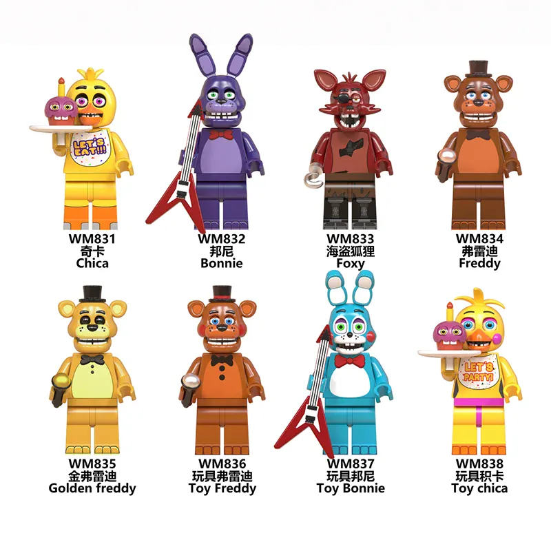 8Pcs FNAF Action Figure Toys Five Nights At Freddy's Ornaments  Assembled Toy DIY Model Game Peripheral Childrens Birthday Gifts 8Pcs FNAF Action Figure Toys Five Nights At Freddy's Ornaments  Assembled Toy DIY Model Game Peripheral Childrens Birthday Gifts