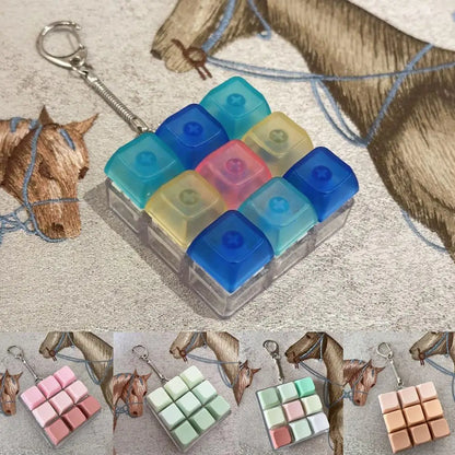 9-Key Keyboard Fidget Toy - Mini Clicker Keychain Stress Relief - Wahooly 9-Key Keyboard Fidget Toy - Mini Clicker Keychain for Stress Relief