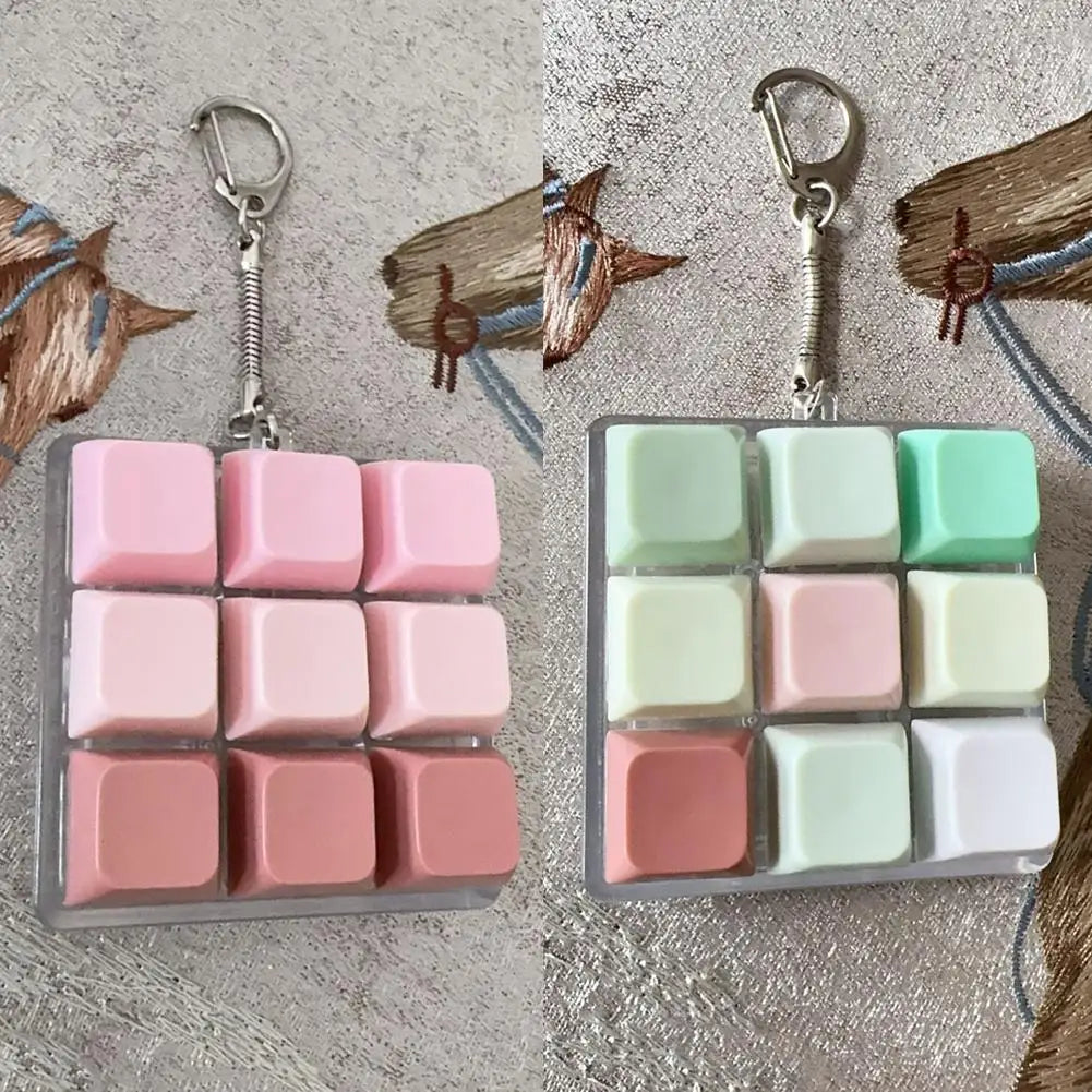 9-Key Keyboard Fidget Toy - Mini Clicker Keychain Stress Relief - Wahooly 9-Key Keyboard Fidget Toy - Mini Clicker Keychain for Stress Relief
