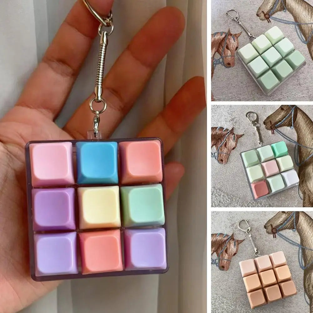 9-Key Keyboard Fidget Toy - Mini Clicker Keychain Stress Relief - Wahooly 9-Key Keyboard Fidget Toy - Mini Clicker Keychain for Stress Relief