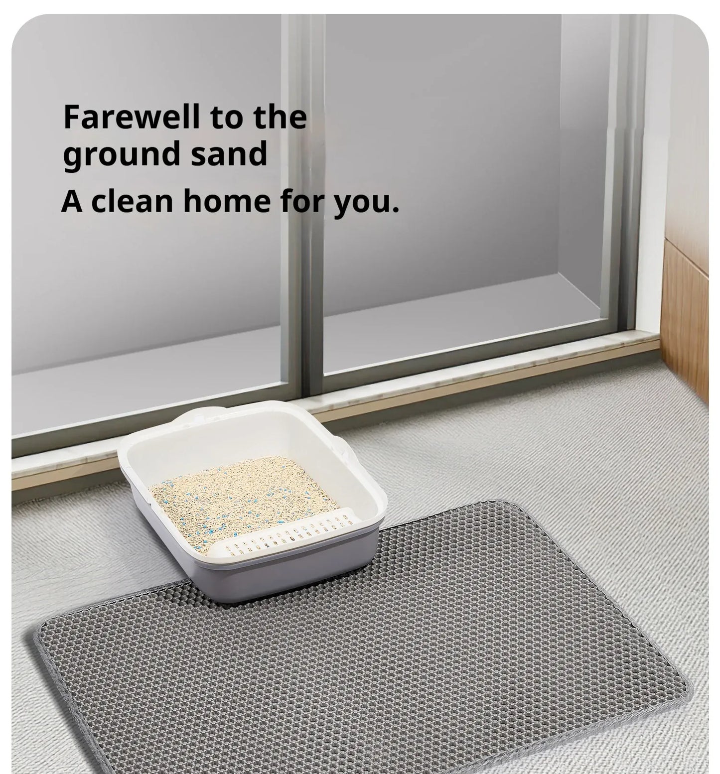 90CMX60CM Cat Litter Mat Waterproof Double Layer Pet Litter Box Mat Pet Toilet Cat Mat Nonslip Sand Cat Washable Mat Pet Clean 90CMX60CM Cat Litter Mat Waterproof Double Layer Pet Litter Box Mat Pet Toilet Cat Mat Nonslip Sand Cat Washable Mat Pet Clean