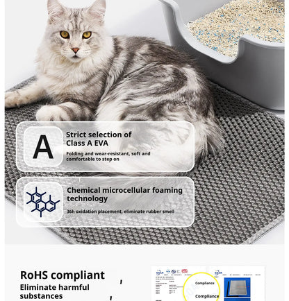 90CMX60CM Cat Litter Mat Waterproof Double Layer Pet Litter Box Mat Pet Toilet Cat Mat Nonslip Sand Cat Washable Mat Pet Clean 90CMX60CM Cat Litter Mat Waterproof Double Layer Pet Litter Box Mat Pet Toilet Cat Mat Nonslip Sand Cat Washable Mat Pet Clean
