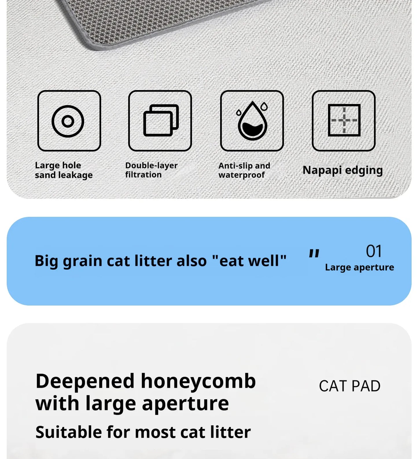 90CMX60CM Cat Litter Mat Waterproof Double Layer Pet Litter Box Mat Pet Toilet Cat Mat Nonslip Sand Cat Washable Mat Pet Clean 90CMX60CM Cat Litter Mat Waterproof Double Layer Pet Litter Box Mat Pet Toilet Cat Mat Nonslip Sand Cat Washable Mat Pet Clean