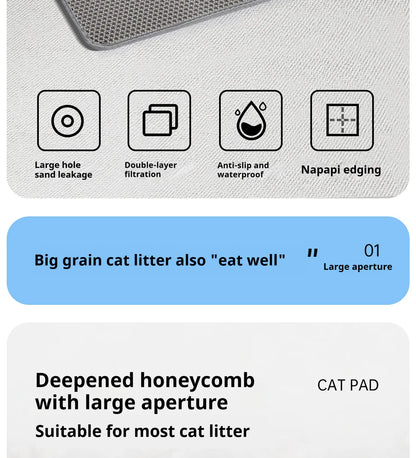 90CMX60CM Cat Litter Mat Waterproof Double Layer Pet Litter Box Mat Pet Toilet Cat Mat Nonslip Sand Cat Washable Mat Pet Clean 90CMX60CM Cat Litter Mat Waterproof Double Layer Pet Litter Box Mat Pet Toilet Cat Mat Nonslip Sand Cat Washable Mat Pet Clean