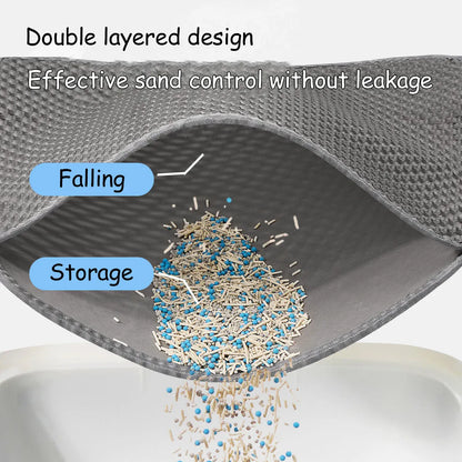 90CMX60CM Cat Litter Mat Waterproof Double Layer Pet Litter Box Mat Pet Toilet Cat Mat Nonslip Sand Cat Washable Mat Pet Clean 90CMX60CM Cat Litter Mat Waterproof Double Layer Pet Litter Box Mat Pet Toilet Cat Mat Nonslip Sand Cat Washable Mat Pet Clean
