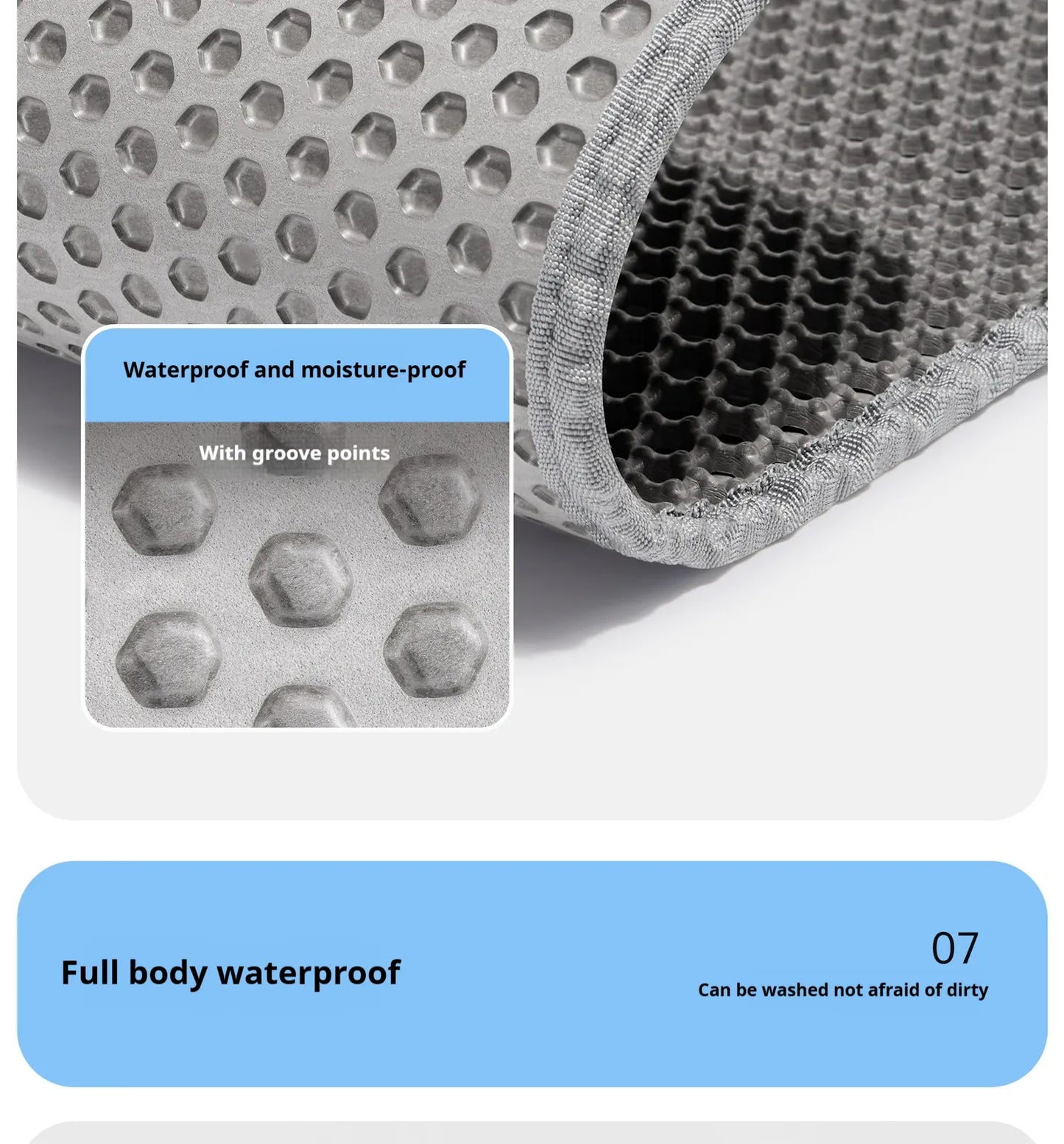 90CMX60CM Cat Litter Mat Waterproof Double Layer Pet Litter Box Mat Pet Toilet Cat Mat Nonslip Sand Cat Washable Mat Pet Clean 90CMX60CM Cat Litter Mat Waterproof Double Layer Pet Litter Box Mat Pet Toilet Cat Mat Nonslip Sand Cat Washable Mat Pet Clean