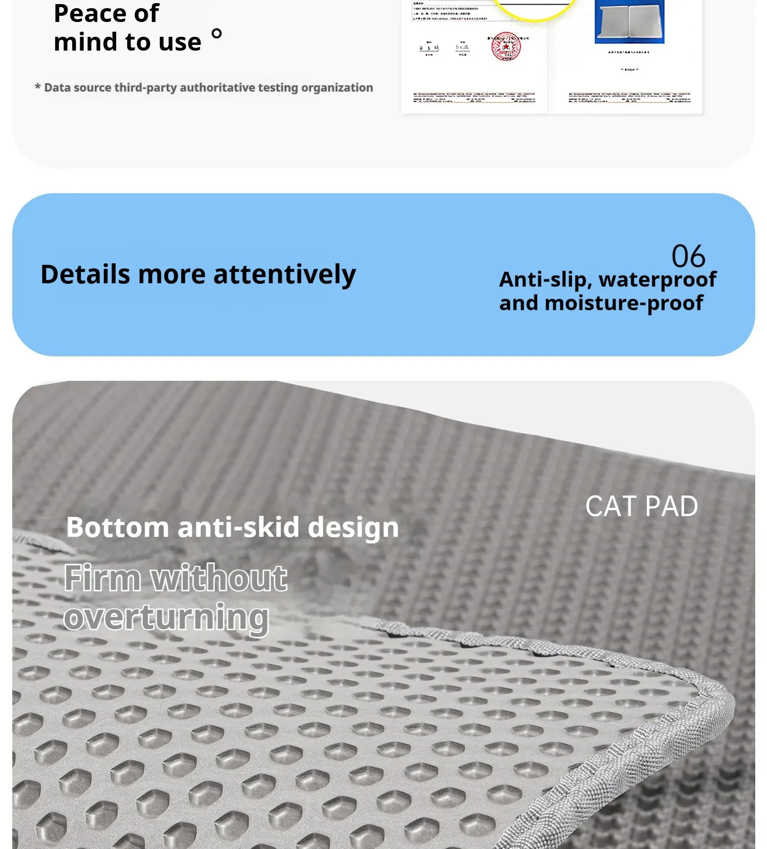 90CMX60CM Cat Litter Mat Waterproof Double Layer Pet Litter Box Mat Pet Toilet Cat Mat Nonslip Sand Cat Washable Mat Pet Clean 90CMX60CM Cat Litter Mat Waterproof Double Layer Pet Litter Box Mat Pet Toilet Cat Mat Nonslip Sand Cat Washable Mat Pet Clean