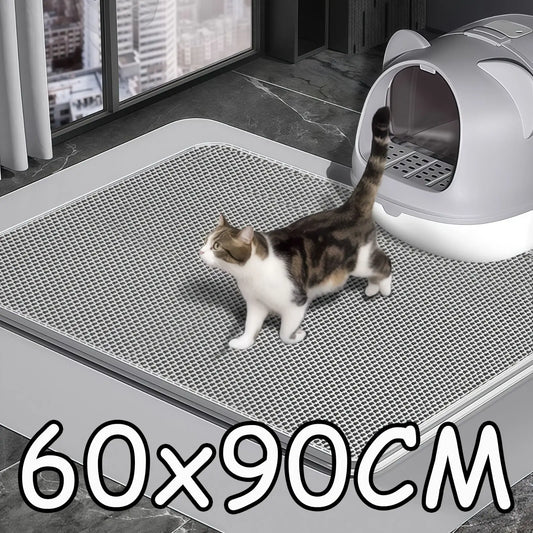 90CMX60CM Cat Litter Mat Waterproof Double Layer Pet Litter Box Mat Pet Toilet Cat Mat Nonslip Sand Cat Washable Mat Pet Clean 90CMX60CM Cat Litter Mat Waterproof Double Layer Pet Litter Box Mat Pet Toilet Cat Mat Nonslip Sand Cat Washable Mat Pet Clean