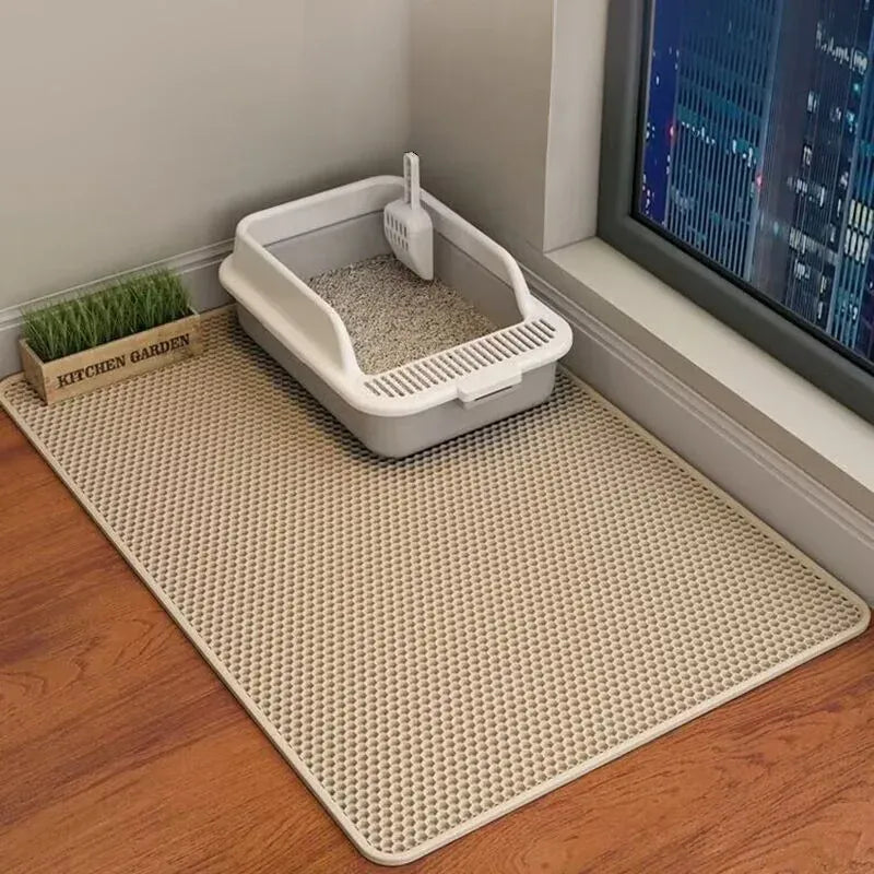 90CMX60CM Cat Litter Mat Waterproof Double Layer Pet Litter Box Mat Pet Toilet Cat Mat Nonslip Sand Cat Washable Mat Pet Clean 90CMX60CM Cat Litter Mat Waterproof Double Layer Pet Litter Box Mat Pet Toilet Cat Mat Nonslip Sand Cat Washable Mat Pet Clean