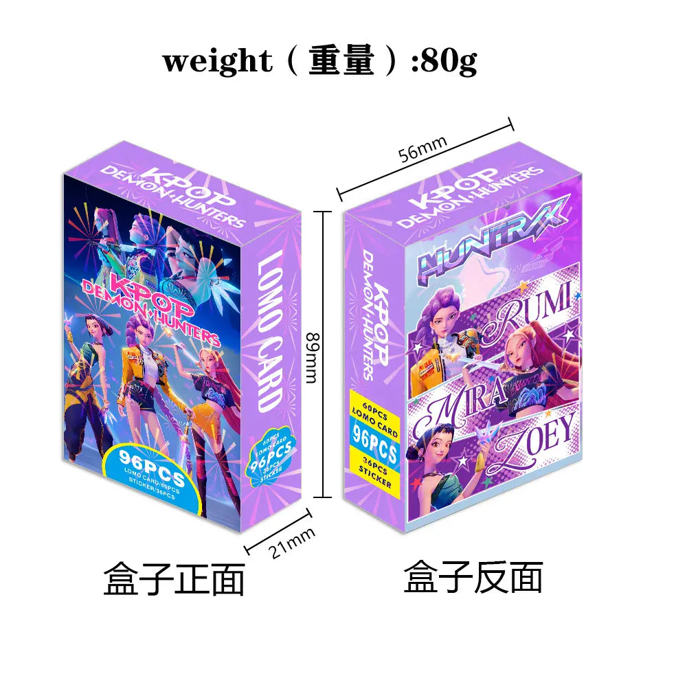 96pcs/Box K-POP Demon Hunter Sticker (36pcs ) + 60pcs LOMO Cards Anime Collectible Set 96pcs/Box K-POP Demon Hunter Sticker (36pcs ) + 60pcs LOMO Cards Anime Collectible Set