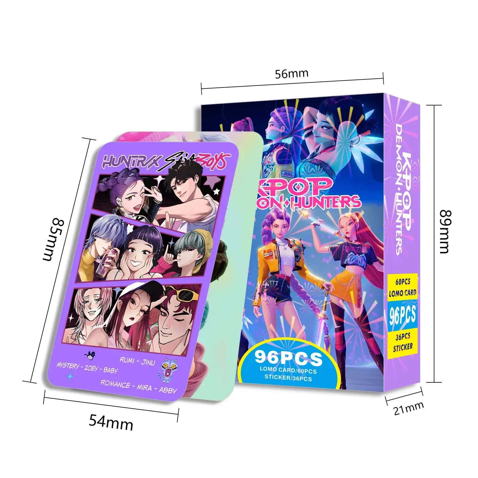 96pcs/Box K-POP Demon Hunter Sticker (36pcs ) + 60pcs LOMO Cards Anime Collectible Set 96pcs/Box K-POP Demon Hunter Sticker (36pcs ) + 60pcs LOMO Cards Anime Collectible Set