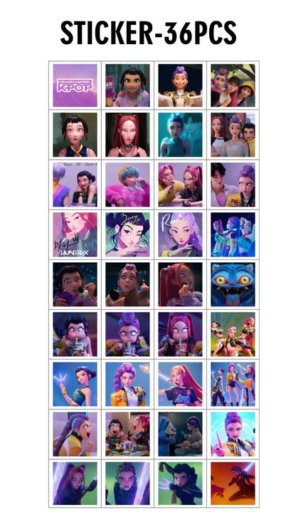 96pcs/Box K-POP Demon Hunter Sticker (36pcs ) + 60pcs LOMO Cards Anime Collectible Set 96pcs/Box K-POP Demon Hunter Sticker (36pcs ) + 60pcs LOMO Cards Anime Collectible Set
