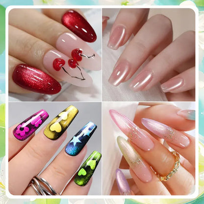 9D Cat's Eye Nail Polish Gel Set with Magnetic Stick Manicure Phototherapy Glue Glitter Cat Eye DIY Semi-permanent Nail Supplies 9D Cat's Eye Nail Polish Gel Set with Magnetic Stick Manicure Phototherapy Glue Glitter Cat Eye DIY Semi-permanent Nail Supplies