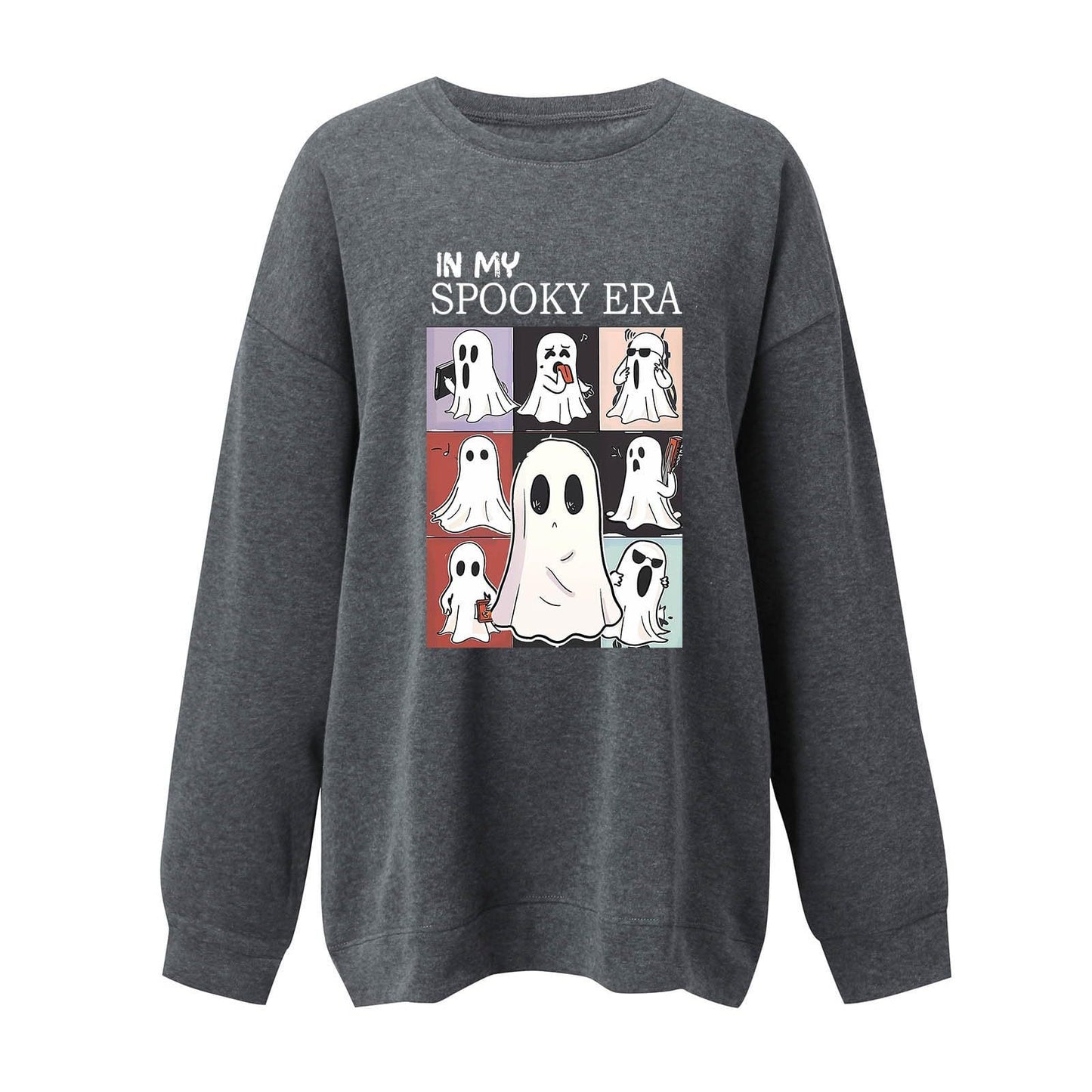 Women's Halloween Ghost Sweatshirt – Cute Spooky Pullover for Fall