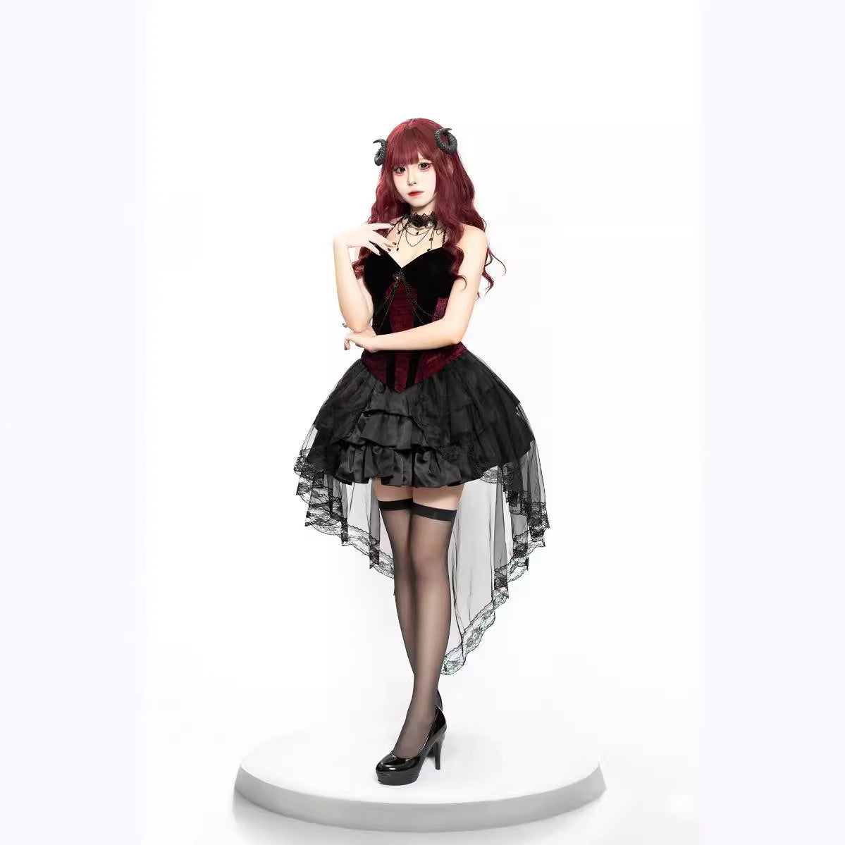 Dark Gothic Vampire Witch Costume – Women's Halloween & Cosplay Set