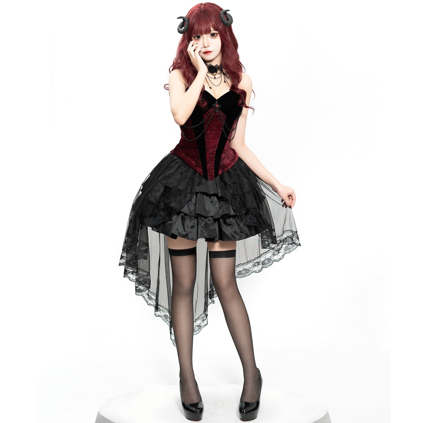 Dark Gothic Vampire Witch Costume – Women's Halloween & Cosplay Set