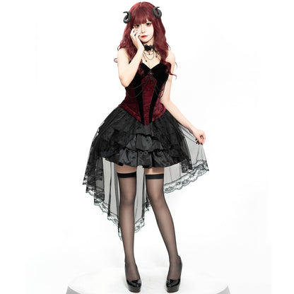 Dark Gothic Vampire Witch Costume – Women's Halloween & Cosplay Set