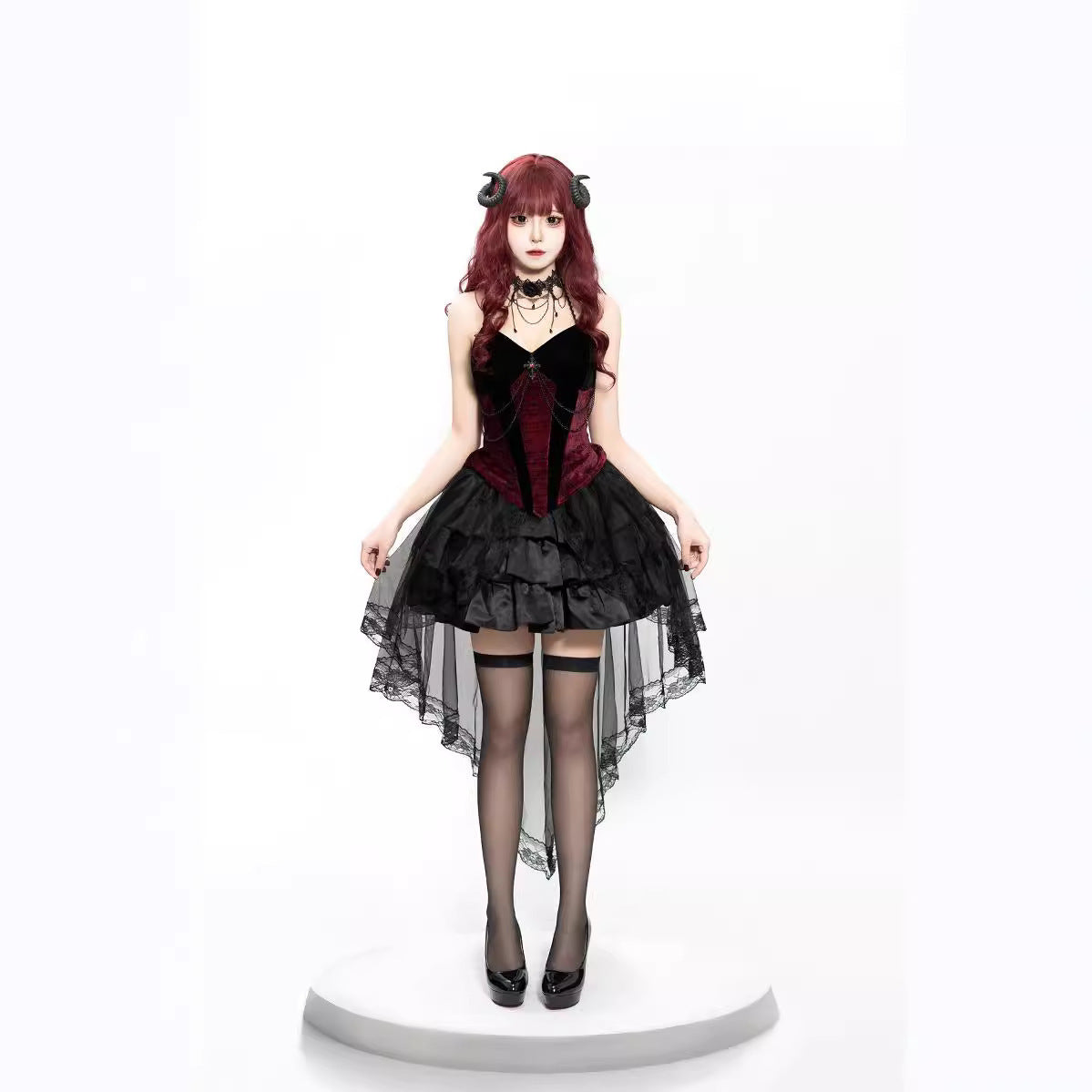 Dark Gothic Vampire Witch Costume – Women's Halloween & Cosplay Set
