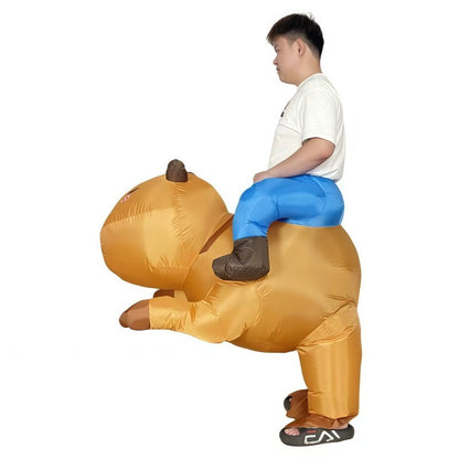 Rideable Capybara Inflatable Costume – Funny Halloween & Party Suit for Adults & Kids